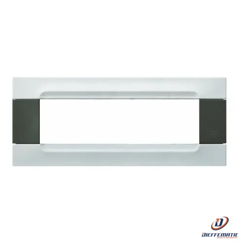 Urmet Placca 7 Moduli, Kàdra, Serie Antracite, Metallo, Bianco Vega 10907.50