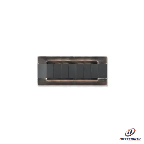 Urmet Placca 7 Moduli, Kàdra, Serie Antracite, Metallo, Rame Spazzolato 10907.82