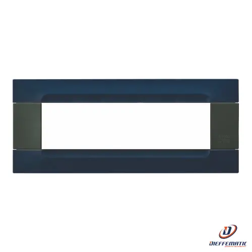 Urmet Placca 7 Moduli Kàdra Serie Antracite Tecnopolimero Blu Sidney 10807.15