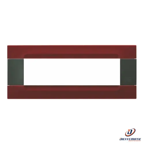 Urmet Placca 7 Moduli Kàdra Serie Antracite Tecnopolimero Rosso Pechino 10807.11