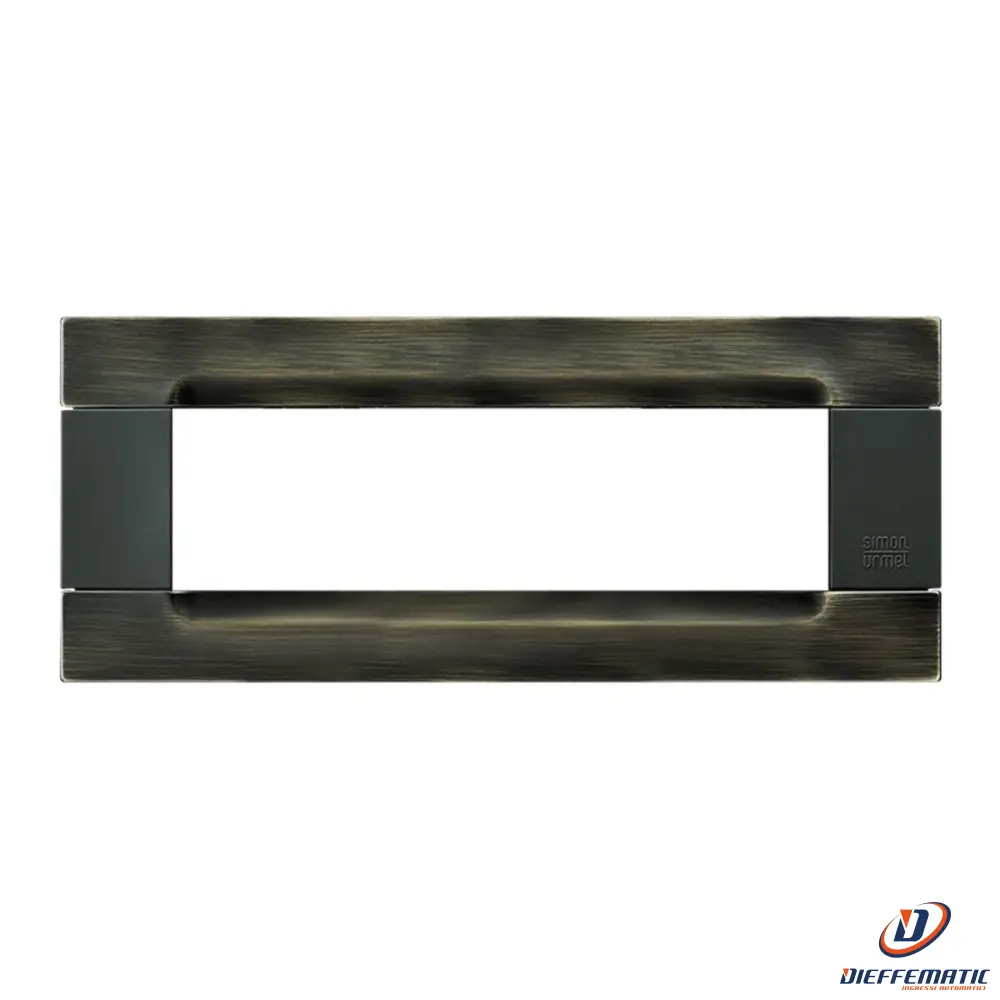 Urmet Placca 7 Moduli KĂ dra Serie Bianca Metallo Ottone Spazzolato 10907.B.84