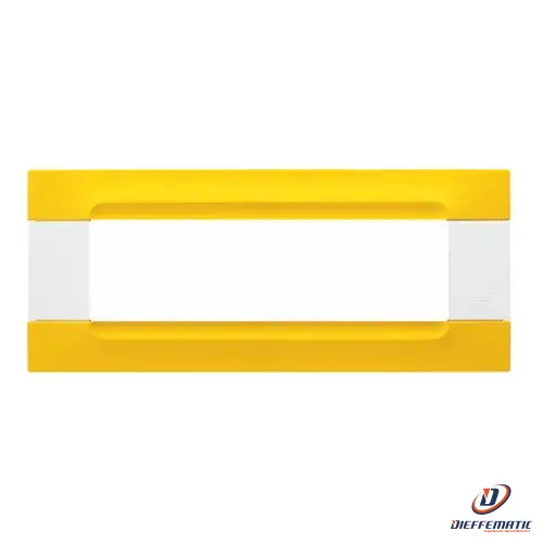 Urmet Placca 7 Moduli KĂ dra Serie Bianca Tecnopolimero Giallo Lisbona 10807.B.34