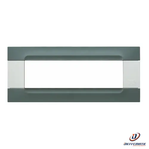 Urmet Placca 7 Moduli Kàdra Serie Bianca Tecnopolimero Grigio Berlino 10807.B.07