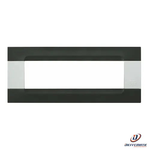 Urmet Placca 7 Moduli Kàdra Serie Bianca Tecnopolimero Nero Auckland 10807.B.04