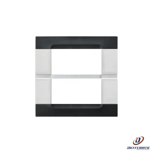 Urmet Placca Tecnopolimero Nero Auckland 4+4 Moduli 10824.B.04 Originale Nuovo