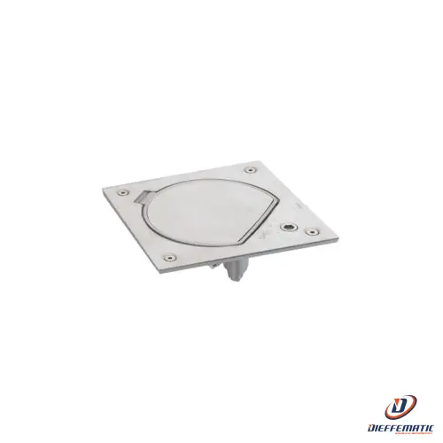 Urmet Portameccanismo , 1 Presa Schuko, Serie K45, Acciaio Inox 12266/23.Ac
