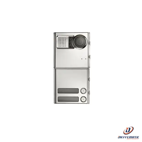 Urmet Posto Esterno Video, 2 Pulsanti, Sinthesi Steel, Sistema Ipercom 1060/74