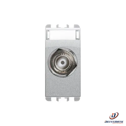 Urmet Presa Coassiale Bnc Per Rg59 (75 Ohm), 1 Modulo, Alluminio 10459Al Nuovo