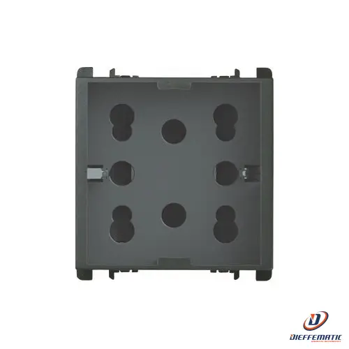 Urmet Presa Multy P40, Due Prese Bipasso P11-P17 E 1 Schuko, Antracite 10311/2