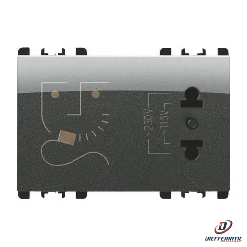 Urmet Presa Per Rasoi, 3 Moduli, 230V, Acciaio Scuro 10521Ac Originale Garanzia