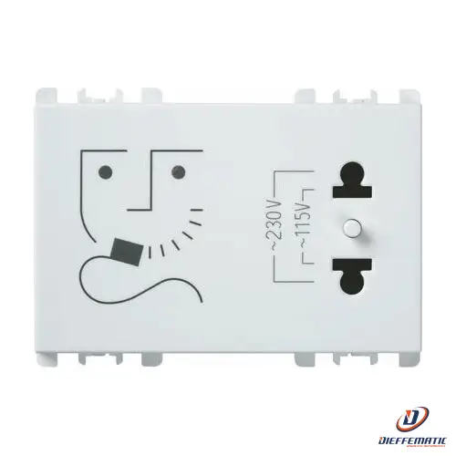 Urmet Presa Per Rasoi, 3 Moduli, 230V, Bianco 10521.B Installazione Civile Nuovo