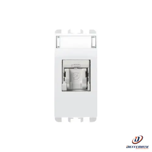 Urmet Presa Rj45 Cat.5E Utp 1 Modulo (Eia T568A/B) Nea Bianco Ghiaccio 10445Ebg