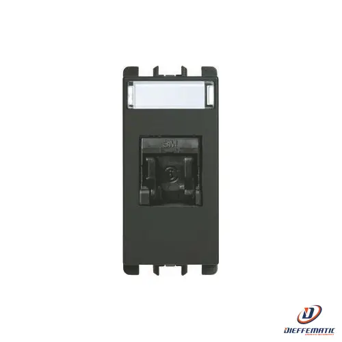 Urmet Presa Rj45 Cat.6 Utp 1 Modulo, Nea, Antracite 10446 Installazione Civile