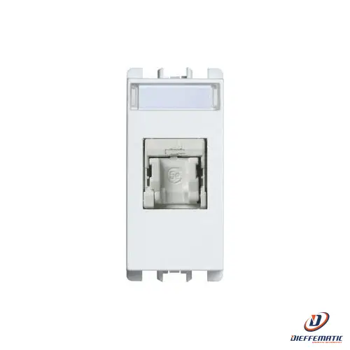 Urmet Presa Rj45 Cat.6 Utp 1 Modulo, Nea, Bianco 10446.B Installazione Civile