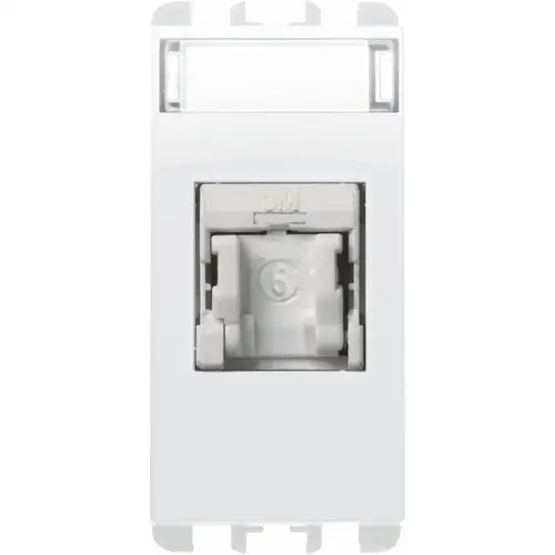 Urmet Presa Rj45 Cat.6 Utp 1 Modulo, Nea, Bianco Ghiaccio 10446Bg Originale