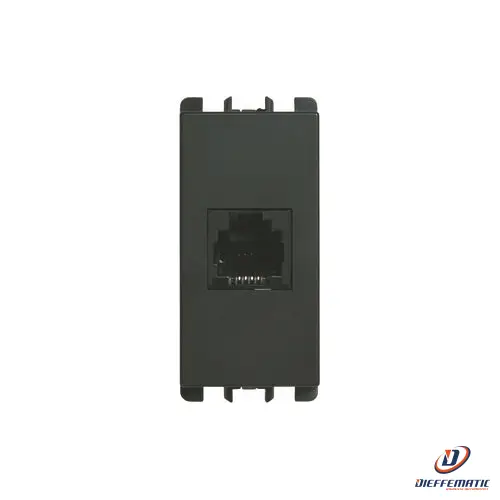 Urmet Presa Telefonica Rj11 6/4, 1 Modulo, Nea, Antracite 10411 Originale Nuovo