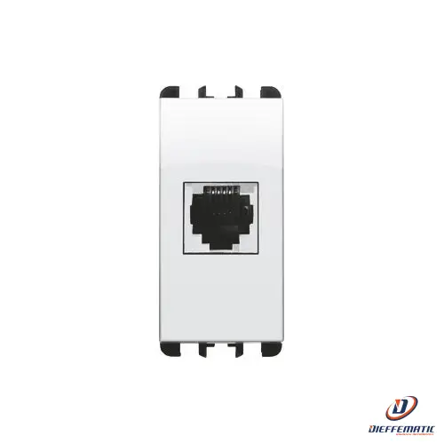 Urmet Presa Telefonica Rj12 6/6, 1 Modulo, Nea, Bianco 10412.B Originale Nuovo