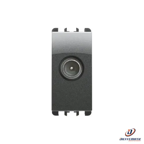 Urmet Presa Tv Passante Maschio, 1 Modulo, 14 Db, Acciaio Scuro 10414Ac Garanzia
