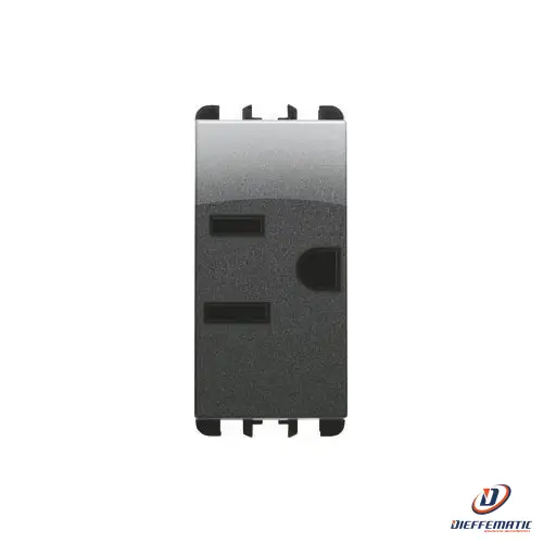 Urmet Presa Usa + Arabia Saudita, 2P+T 15A-127V, Acciaio Scuro 10305Ac Originale