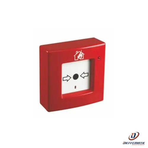 Urmet Pulsante Manuale Digitale A Rottura Vetro, Linea 500 1043/506 Sicurezza