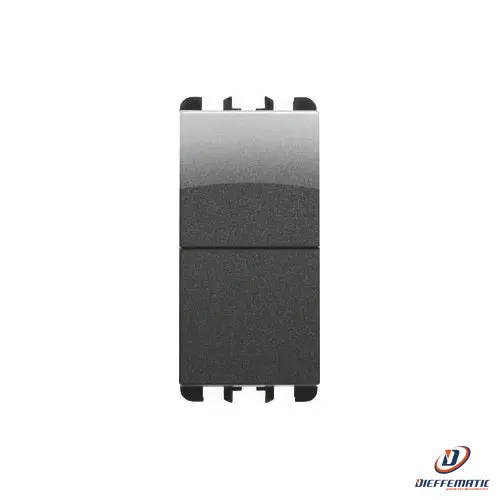 Urmet Pulsanti Indipendenti 1 Modulo, 1P No + 1P No 10A, Acciaio Scuro 10138Ac