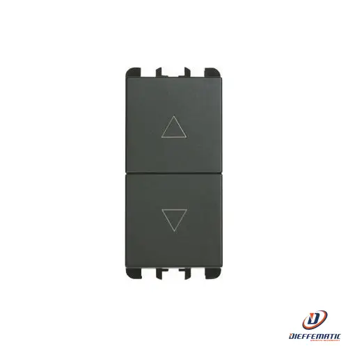 Urmet Pulsanti Interbloccati, 1 Modulo, 1P No + 1P No 10A, Antracite 10139 Nuovo
