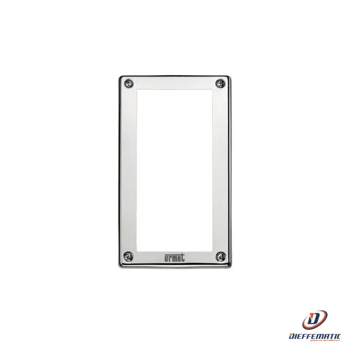 Urmet Telaio Portamoduli Con Cornice, Sinthesi Steel, 1 Fila 2 Moduli 1158/62
