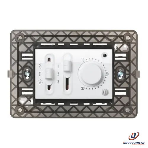 Urmet Termostato Elettronico Fan Coil 3 Moduli Bianco Ghiaccio 10621Bg Originale