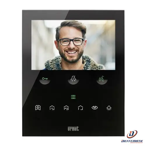 Urmet Videocitofono Vivavoce Con Wi-Fi Vog5W, Nero, Display 5", 2Voice 1760/15