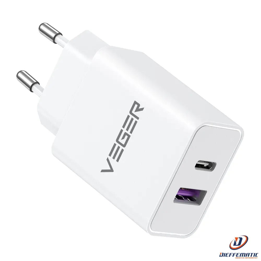 Veger Vg-65W1A1C Caricabatterie Gan Usb