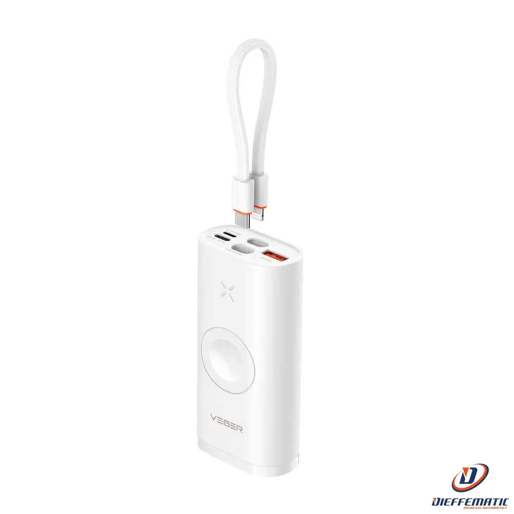 Veger VG-W1162S Mini Power bank con LED di ricarica
