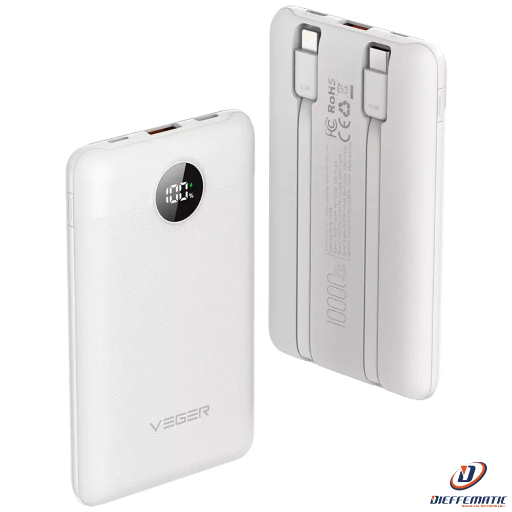 Veger VG-W1170-W Power bank con display LCD