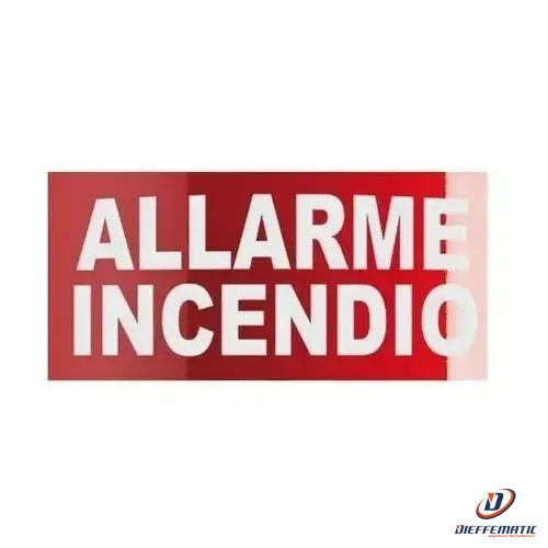 Venitem 20.206.195 Adesivo "Allarme Incendio" Antintrusione Sicurezza Originale