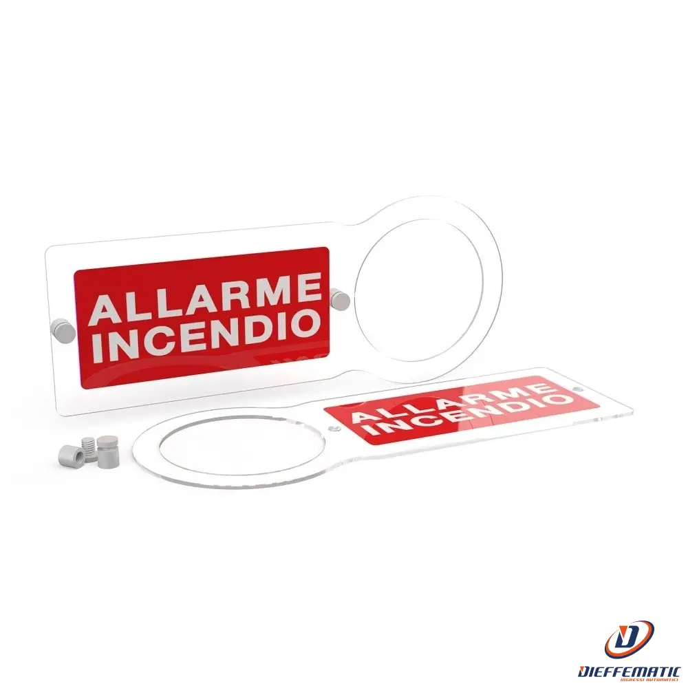 Venitem 25.200.211 Cartello "Allarme Incendio" 6Pz Antintrusione Sicurezza Nuovo