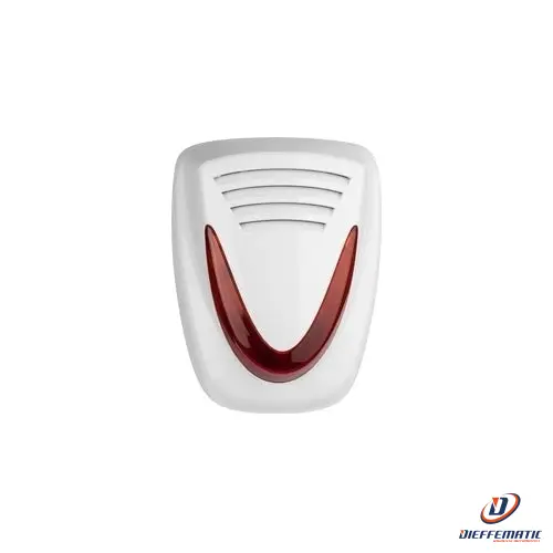 Venitem Mini Murano L Bianco / Arancio 20.203.215 Sirena Da Interno Sicurezza