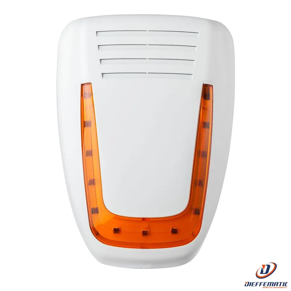 Venitem Mose Ls Lux Bianco Opaco / Arancio 20.200.170 Sirena Da Esterno Garanzia