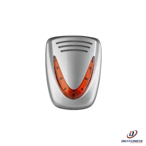 Venitem Murano Ls Grigio Argentato / Arancio 20.200.437 Sirena Da Esterno Nuovo