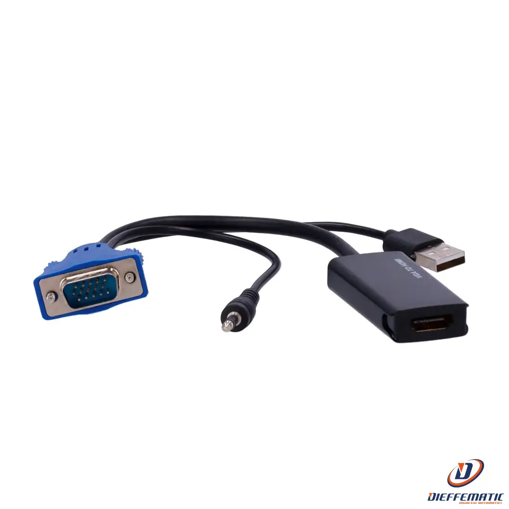 VGA-HDMI Adattatore da VGA + Audio a HDMI