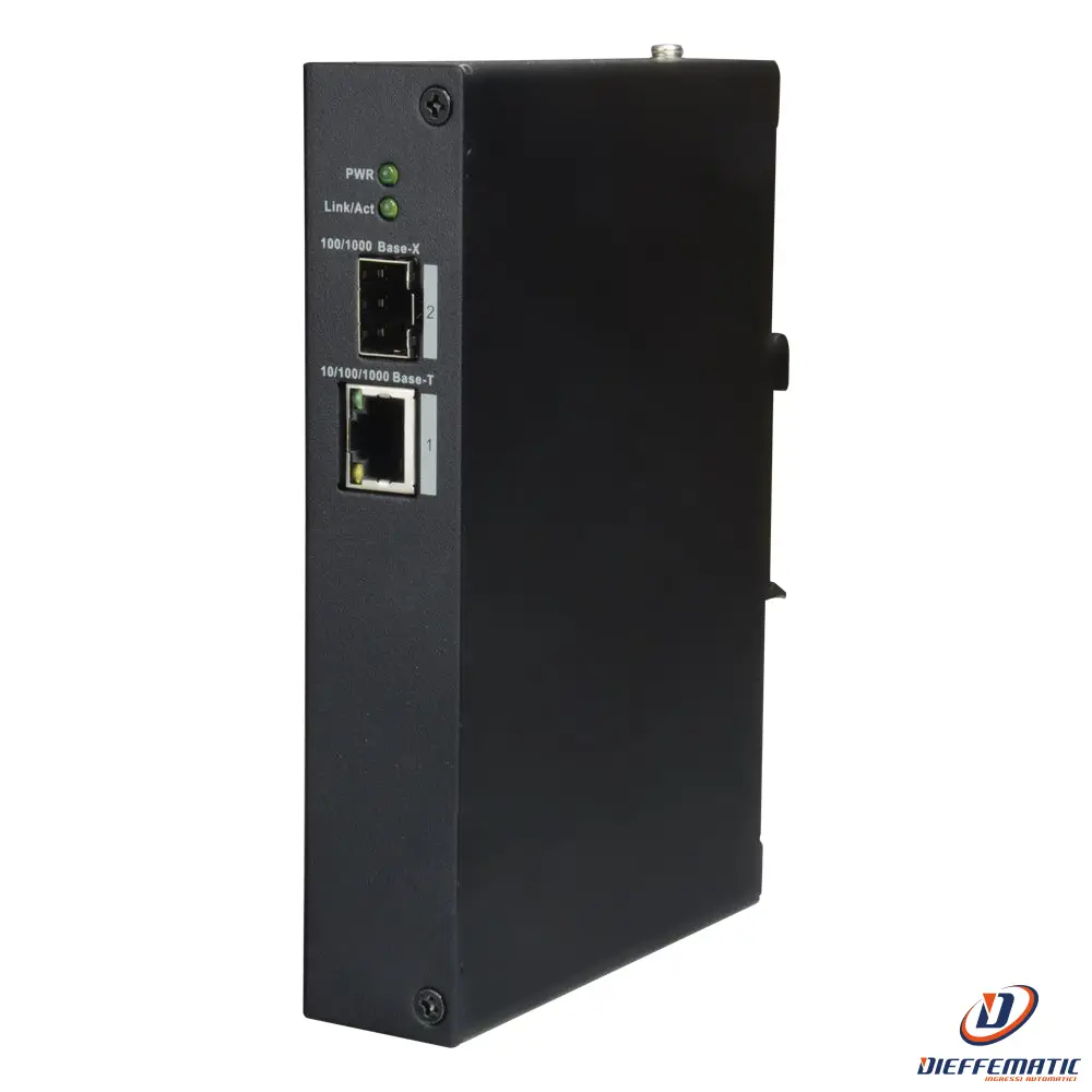 X-security XS-SW02FC-DIN Switch da tavolo 1 porta RJ45 + 1 Porta SFP fibra