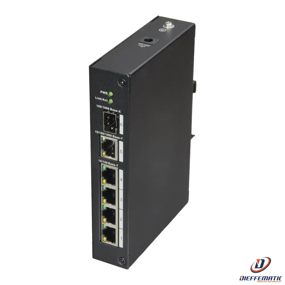 X-security XS-SW06-DIN Switch da tavolo 4 porte RJ45 + 1 Gigabit Combo Port