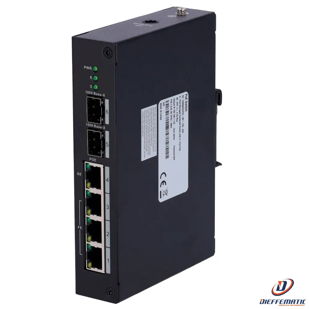 X-security XS-SW0604HIPOE-MF-120-DIN Switch PoE