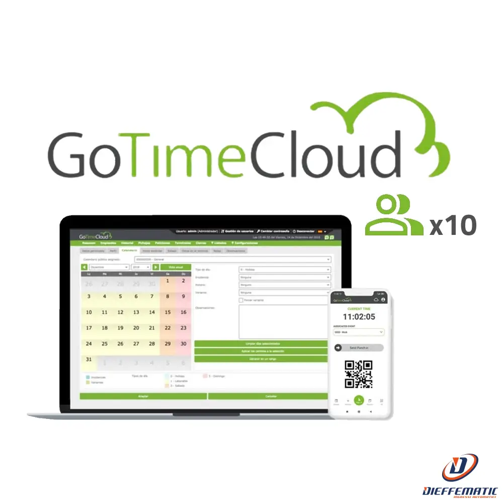 Zkteco Zk-Gotimecloud-10 Licenza Cloud Di Rilevazione Presenze