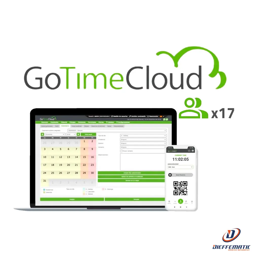 Zkteco Zk-Gotimecloud-17 Licenza Cloud Per Il Controllo Delle Presenze