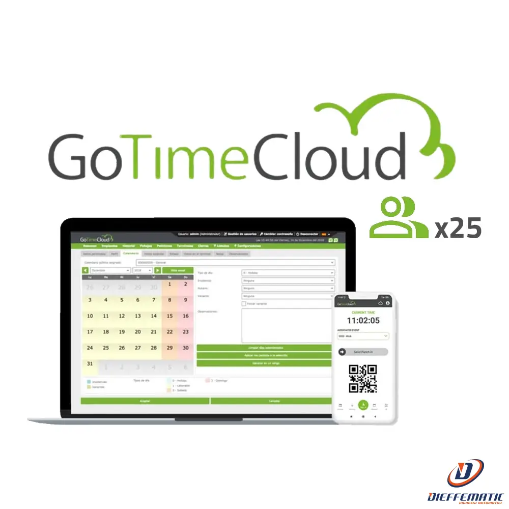 Zkteco Zk-Gotimecloud-25 Licenza Cloud Di Rilevazione Presenze